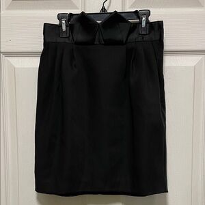 H&M | Black | Satin Look | Mini | Skirt | Bow Detail | Size 4
